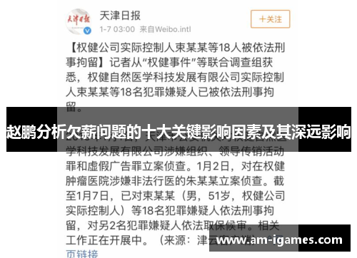 赵鹏分析欠薪问题的十大关键影响因素及其深远影响 赵鹏分析欠薪问题的十大关键影响因素及其深远影响